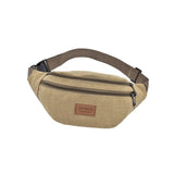 Canvas Waist Pack with Zipper Pocket for Shopping Camping