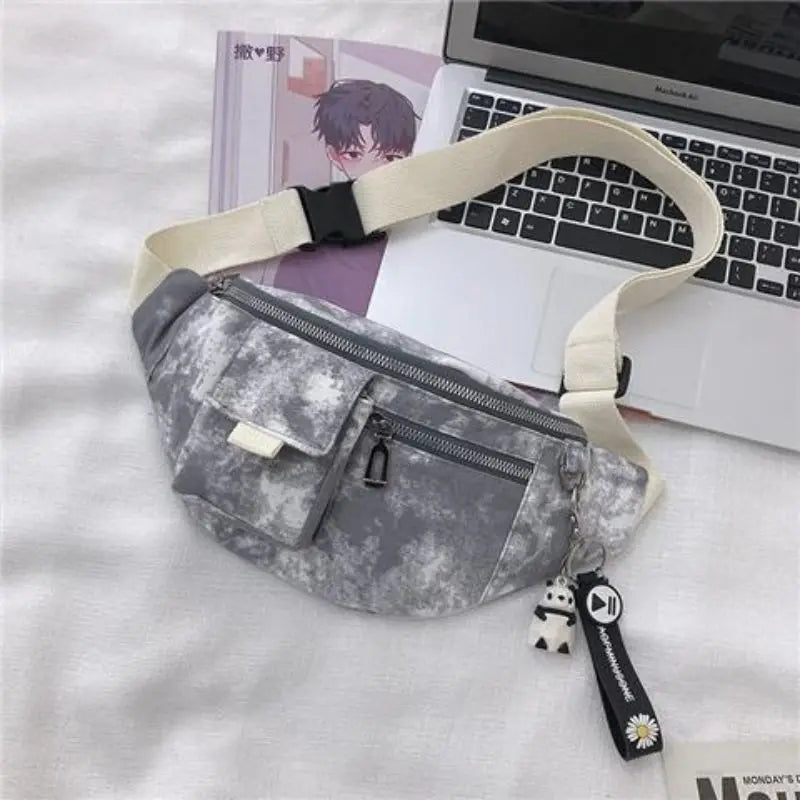 Canvas Crossbody Bag Waist Pack Shoulder Pouch