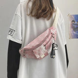 Canvas Crossbody Bag Waist Pack Shoulder Pouch