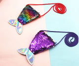 Sequins Mermaid Tail Coin Purse Crossbody Bag for Kids