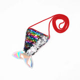 Sequins Mermaid Tail Coin Purse Crossbody Bag for Kids