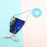 Sequins Mermaid Tail Coin Purse Crossbody Bag for Kids