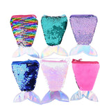 Mermaid Tail Sequins Coin Purse Girls Crossbody Bags Sling Money Change Card Hol