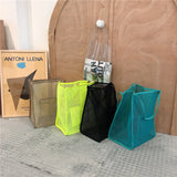Women Mesh Handbag Foldable Shopping Shoulder Bags Large Casual Tote