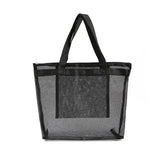 Women Mesh Transparent Bag Large Capacity Picnic Beach Bags Female Casual Solid