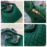 Women Messenger Bag Quilted Shoulder Handbag Large Capacity Zipper