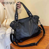 Women Messenger Bag Large PU Leather Crossbody Casual Soft Travel Tote