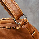 Retro Leather Messenger Bag for Women Small Crossbody Shoulder Purse