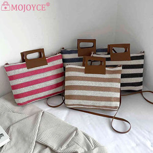 Women Messenger Bag Large Capacity Striped Crossbody Bag Soft & Stylish