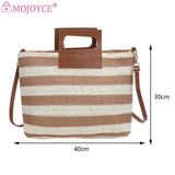 Women Messenger Bag Large Capacity Striped Crossbody Bag Soft & Stylish