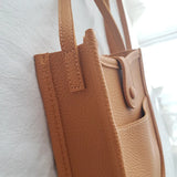 Women Messenger Bag Mini Soft PU Leather Bucket Shoulder Bag