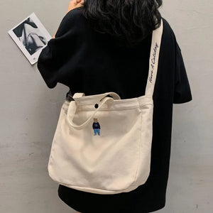 Canvas Crossbody Bag Messenger for Teen Girls College School