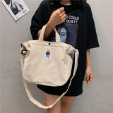 Canvas Crossbody Bag Messenger for Teen Girls College School