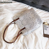 Women Messenger Bag Lace Crossbody Handbag Single Strap Shoulder Bag
