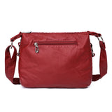 Women Messenger Bag Soft PU Leather Underarm Bag Multi-pocket