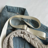 Nylon Cotton-padded Messenger Bag Zipper Satchel