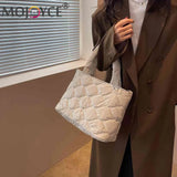 Quilted Nylon Messenger Bag Casual Zipper Tote