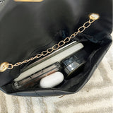 Women Messenger Bag Lingge Embroidery Shoulder Bag Chain Crossbody Bags
