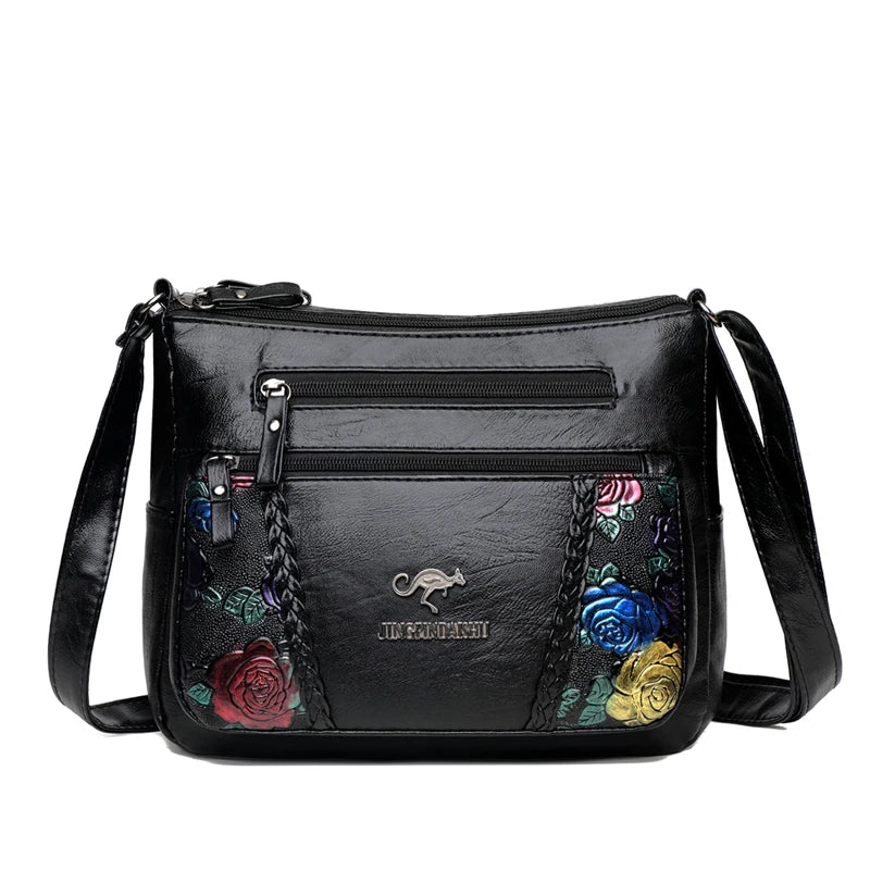 Sheepskin Grain Crossbody Bag Women Messenger Bag with Pendant