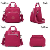 Women Messenger Bags Clutch Handbags Three Zipper Main Bag Shoulder Crossbody