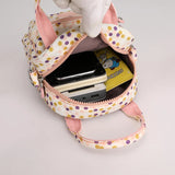 Colorful Dots Nylon Crossbody Bag Headphone Handbag