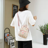Colorful Dots Nylon Crossbody Bag Headphone Handbag