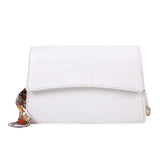 Small Square Leather Print Crossbody Messenger Bag