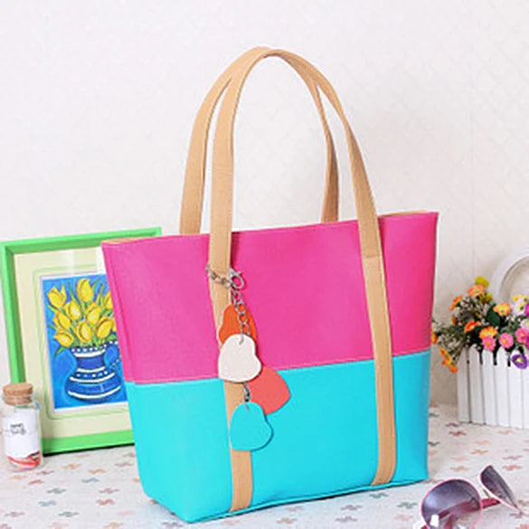 Candy Handbag Large Capacity PU Leather Shoulder Bag