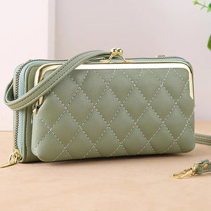 Women Messenger Bags Cell Phone Wallet Female Handbag Large Capacity Solid Purse