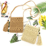 Women Messenger Bags Hollow Out Woven Single Shoulder Bag