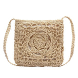 Women Messenger Bags Hollow Out Woven Single Shoulder Bag