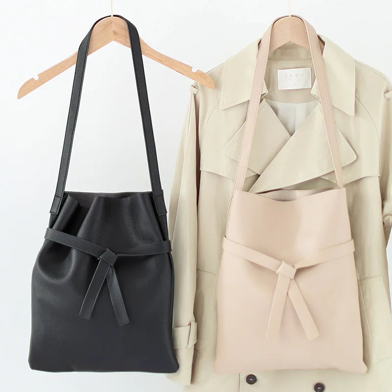 Women Leather Messenger Bag Tassel Handbag Vintage Big Size Tote Shoulder Bag