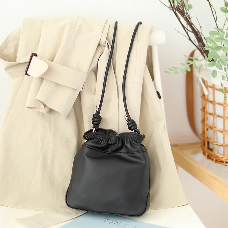 Women Messenger Bags Leather Casual Tassel Handbags Female Bag Vintage