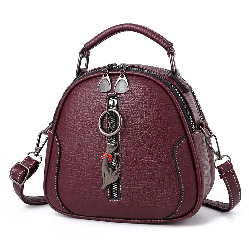 Tassel Leather Messenger Bag Large Shoulder Tote