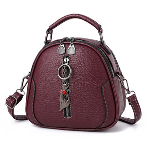 Tassel Leather Messenger Bag Large Shoulder Tote