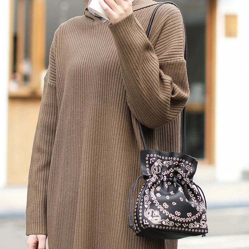 Women Messenger Bags Leather Tassel Handbags Big Size