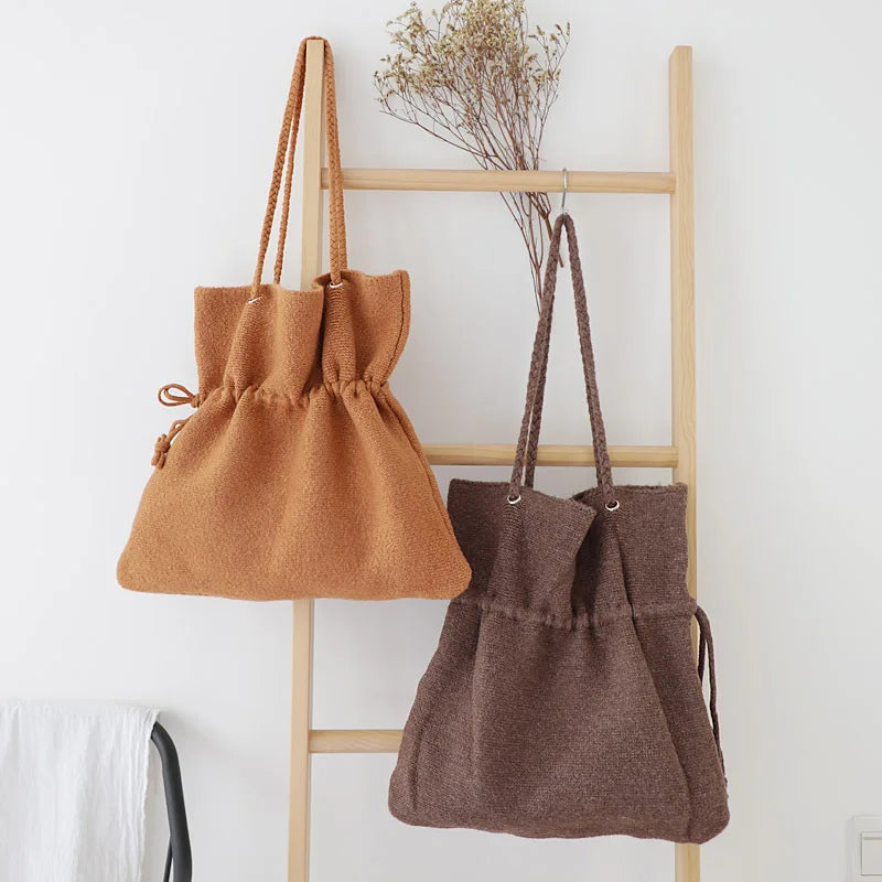 Tassel Leather Messenger Bag Vintage Shoulder Handbag