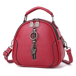 Tassel Leather Messenger Bag Large Shoulder Tote