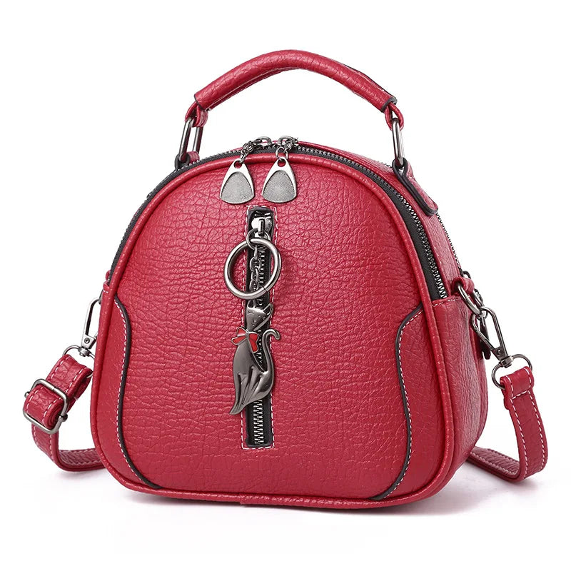Tassel Leather Messenger Bag Large Shoulder Tote