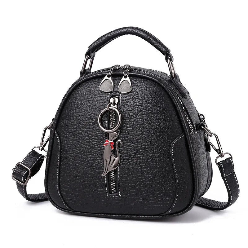 Tassel Leather Messenger Bag Large Shoulder Tote