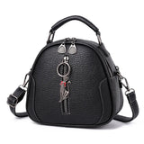 Tassel Leather Messenger Bag Large Shoulder Tote