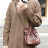Women Messenger Bags Leather Tassel Handbags Big Size