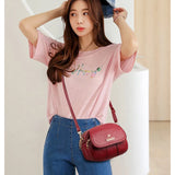 Women Messenger Bags Leather Large Capacity Phone Purse Waterproof