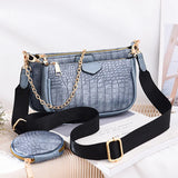 Women Messenger Bags Leather Three-piece Shoulder Bag