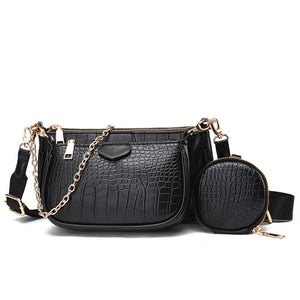 Women Messenger Bags Leather Three-piece Shoulder Bag
