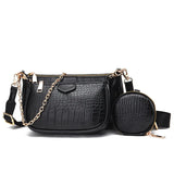 Women Messenger Bags Leather Three-piece Shoulder Bag