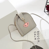 Heart Pendant Girls Shoulder Bag Crossbody Soft Single Strap Lady
