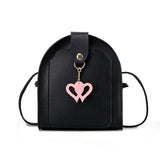 Heart Pendant Girls Shoulder Bag Crossbody Soft Single Strap Lady