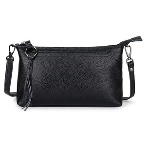 Leather Crossbody Bag Tassels Small Shoulder Bag for Women