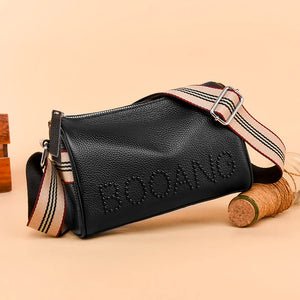 Cowhide Leather Crossbody Bag for Women High Capacity Shoulder Handbag